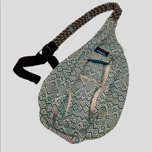 Teal Blue Aztec Print Kavu Bag **read description**